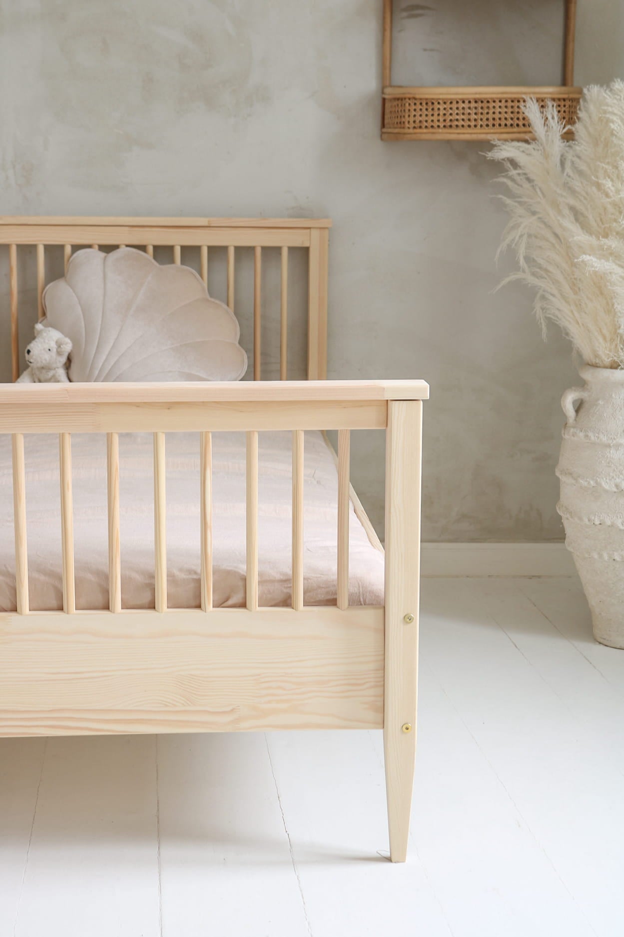 Bed Boho met Spijlen - Eenpersoons 90x190cm image 1