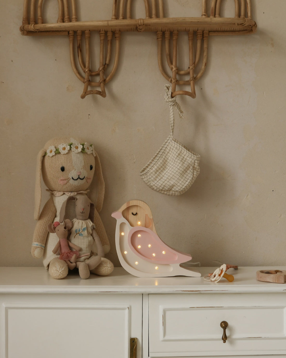 Little Lights Mini Lamp Vogel - Strawberry Cream image 3