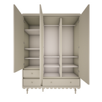 Wood Luck Kledingkast Babushka 3 Deurs - Olive image 1