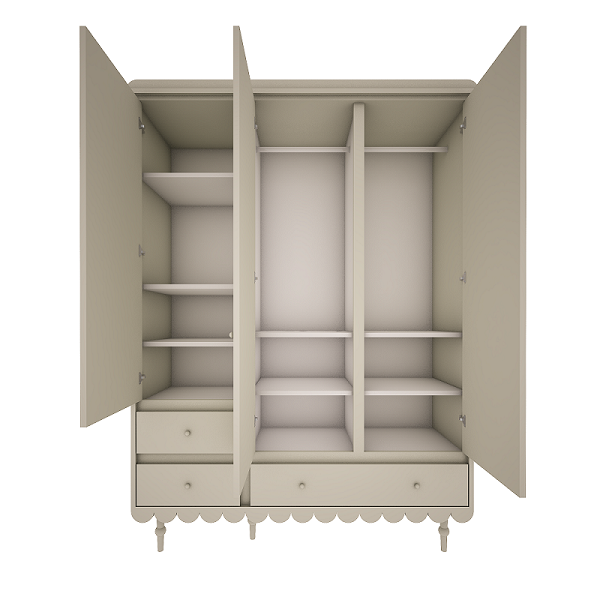 Wood Luck Kledingkast Babushka 3 Deurs - Olive image 1