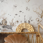 Fluwelen schelpkussen - beige pearl image 6