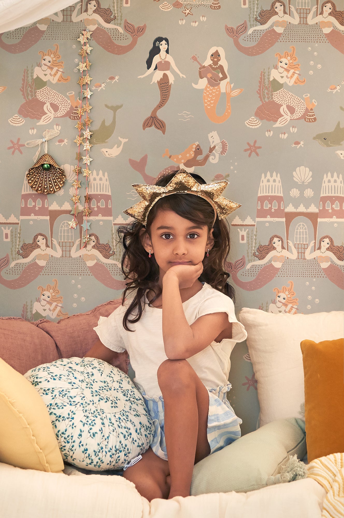 Majvillan Behang - Mermaid Reef - Ocean Blue image 0