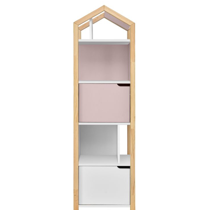Boekenkast Juno met dakje - Roze image 0