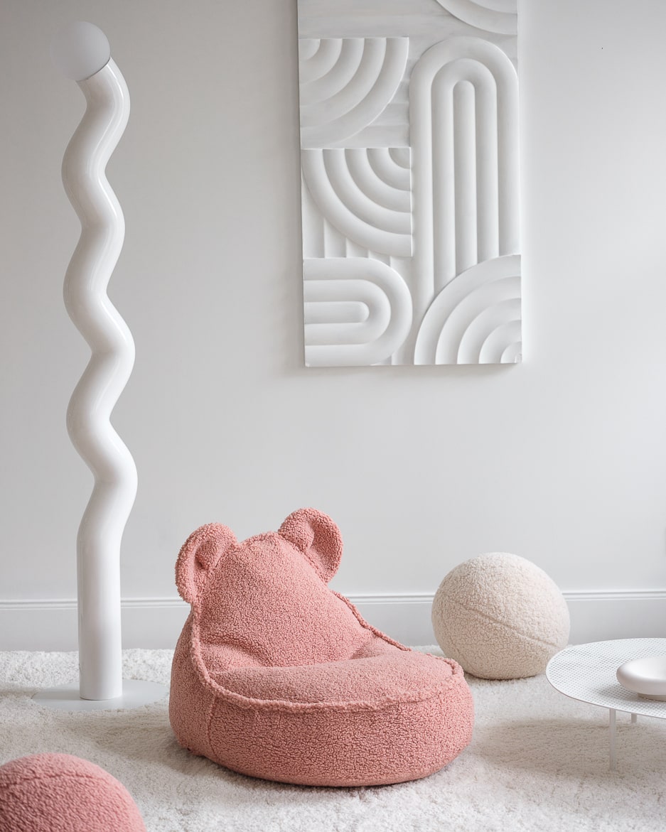 Wigiwama Beren Zitzak voor Kinderen Beer - Guava Pink Bear Beanbag image 4
