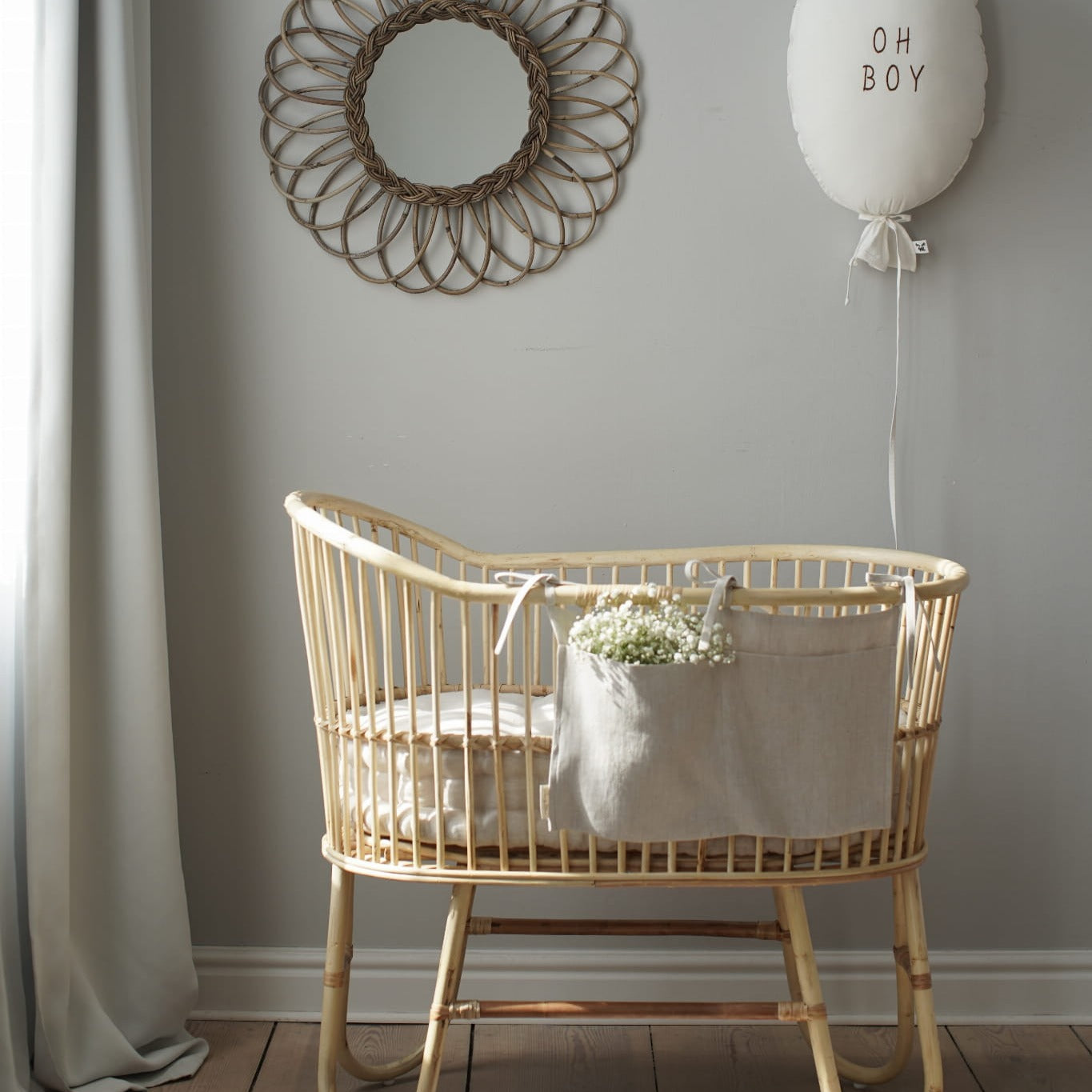 Ballon kussen - ecru katoen image 1