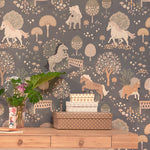 Majvillan Behang - My Sweet Pony - Stone Grey image 3