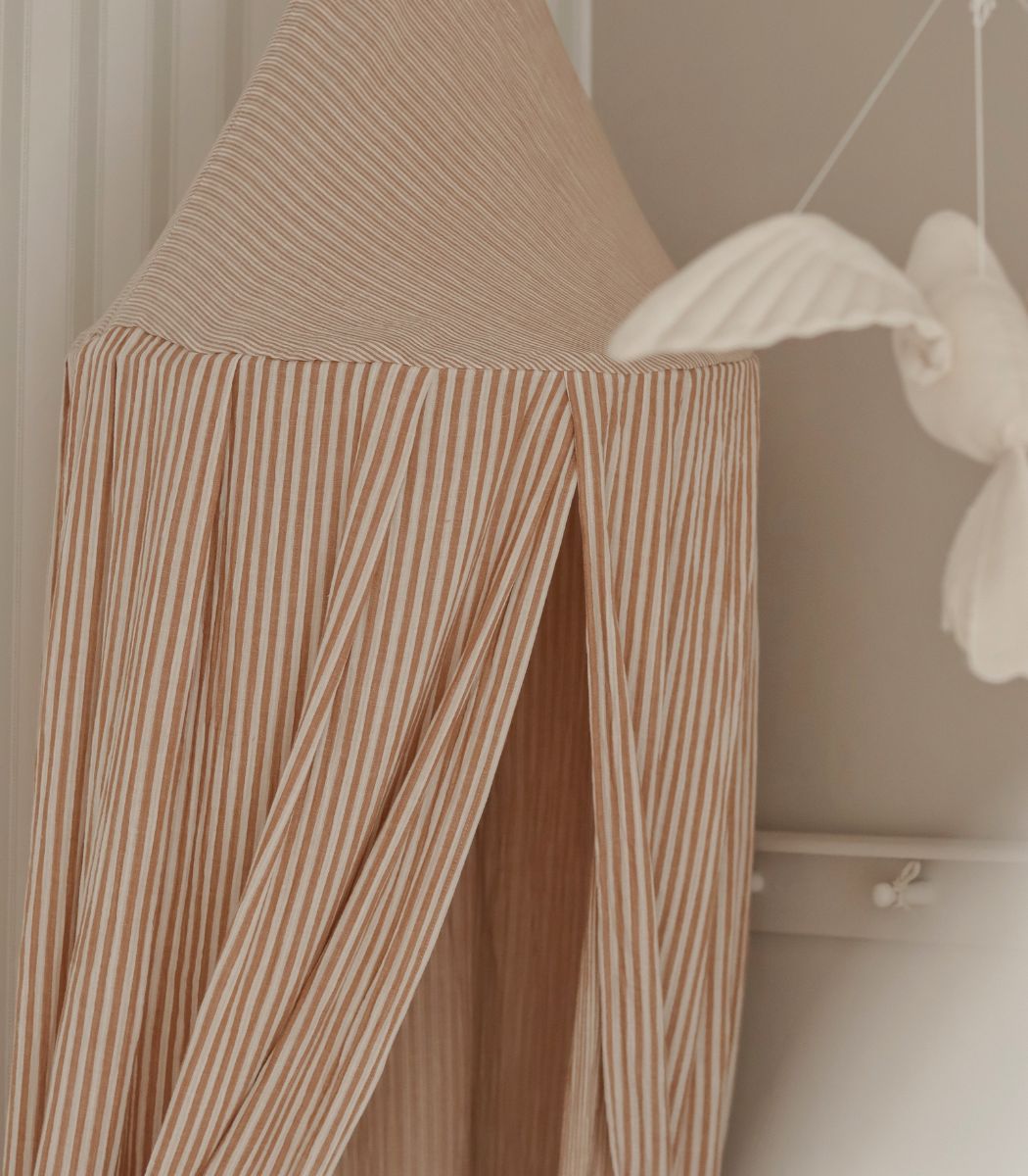 Bedhemel - Beige Strepen image 1