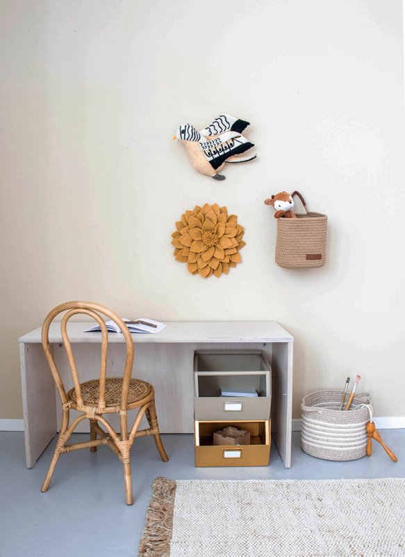 KidsDepot - Muurhanger vilten vogel Nachtegaal image 2