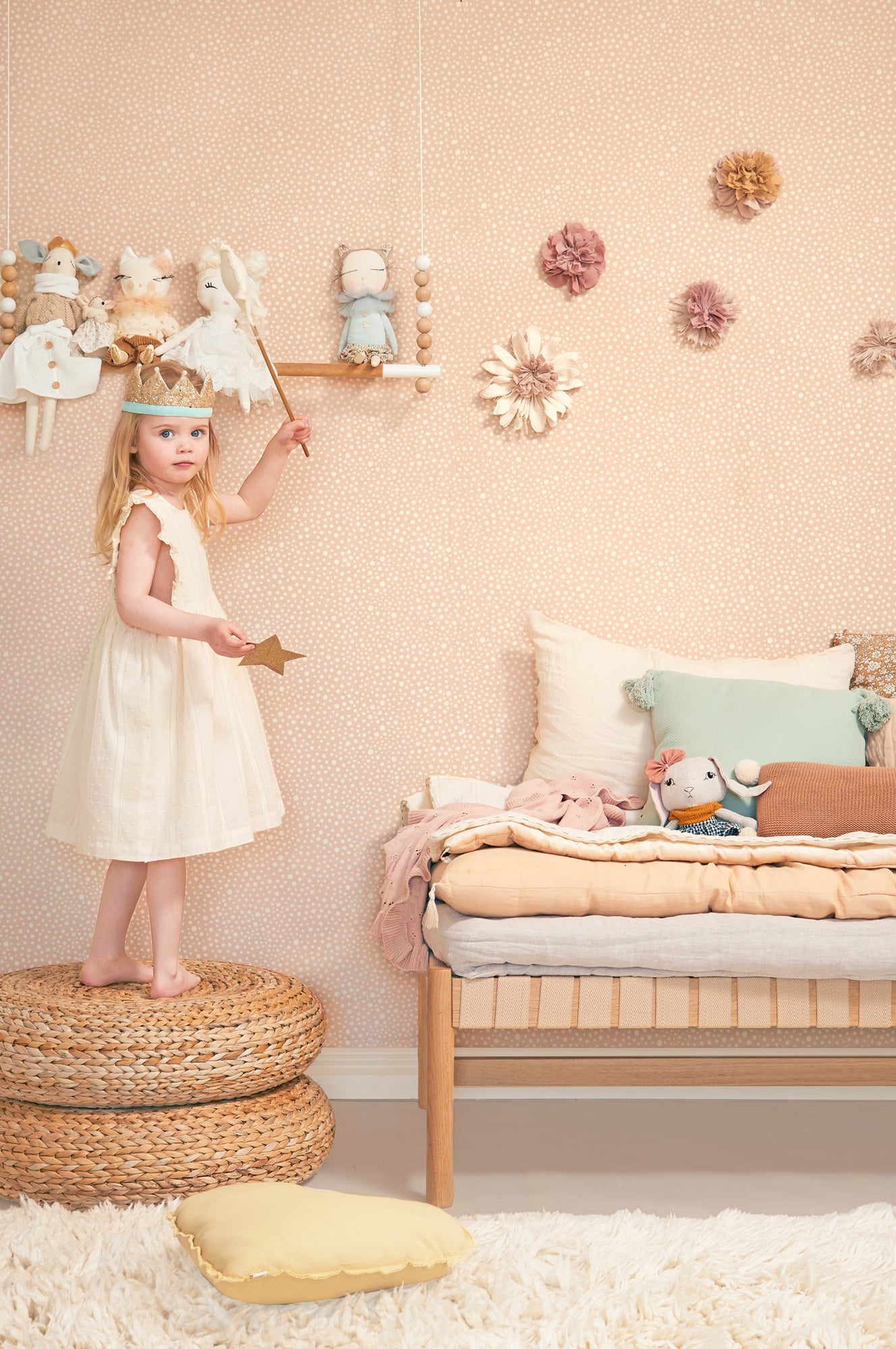 Majvillan Behang - Dots - Soft Pink image 2