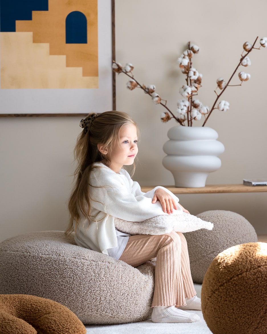 Wigiwama Kinderpoef - Biscuit Ottoman image 1