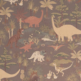 Majvillan Behang - Dinosaur Vibes - Evening Grey image 1