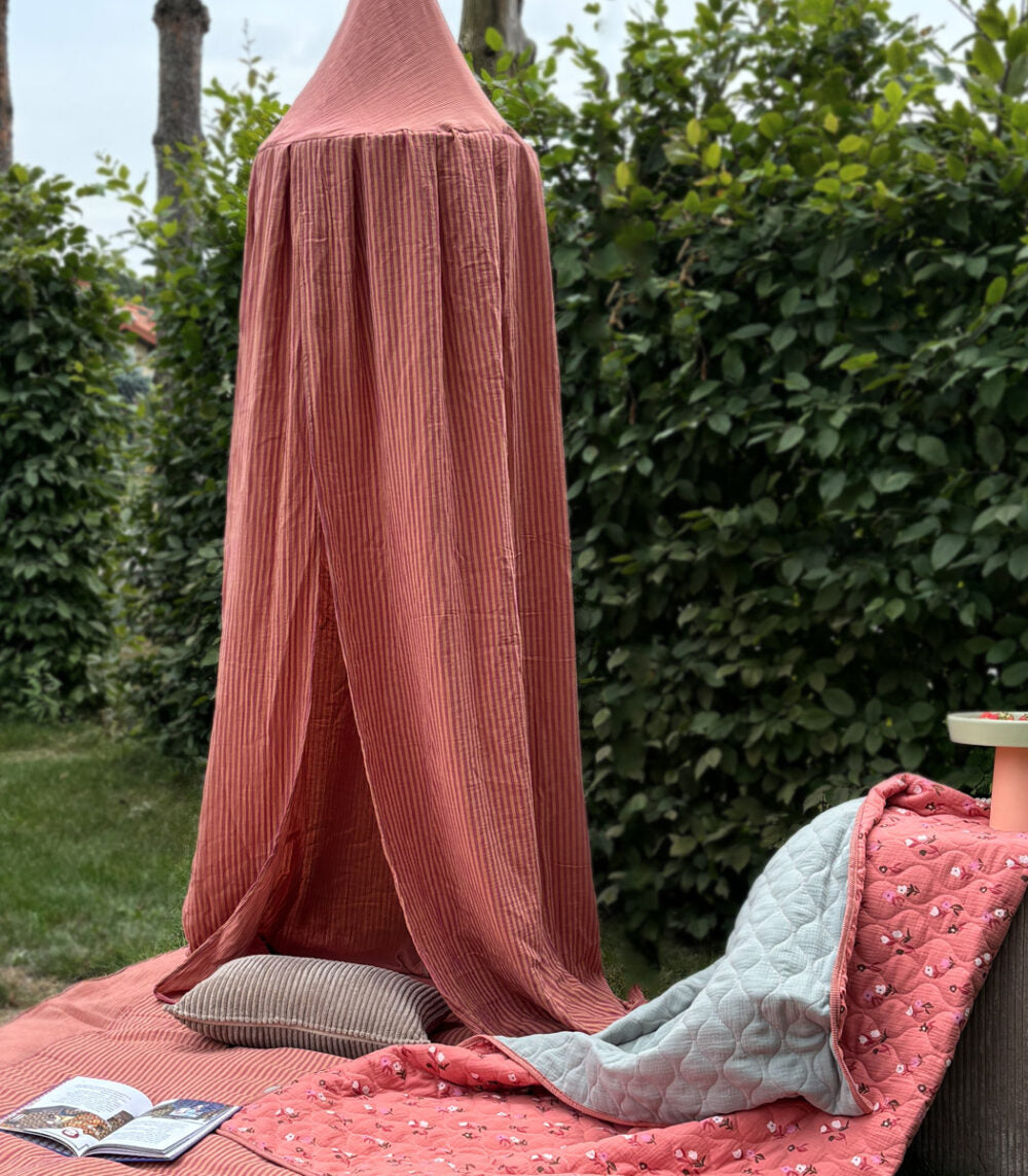 Bedhemel - Terracotta Strepen image 1