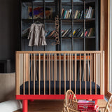 KARL & FRIC Ledikant Nox - Naturel met rode poten image 9