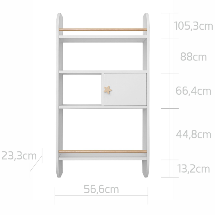 Wandrek Hout Pastel voor Kinderen - Wit image 8