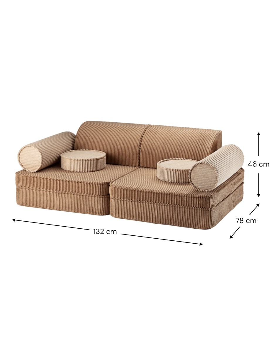 Wigiwama Ribstof Kinderbank - Toffee Settee - Sofa Speelbank image 9