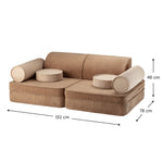 Wigiwama Ribstof Kinderbank - Toffee Settee - Sofa Speelbank image 9