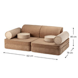 Wigiwama Ribstof Kinderbank - Toffee Settee - Sofa Speelbank image 9