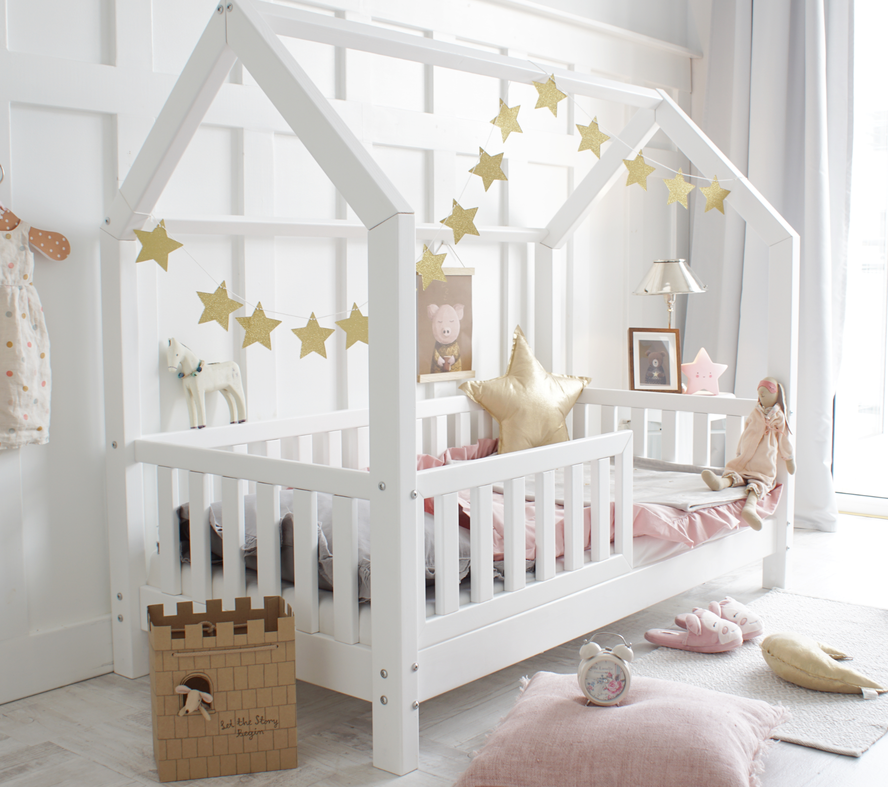 Bedhuisje Beau Wit - Eenpersoons 90x200cm image 0