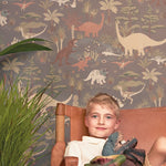 Majvillan Behang - Dinosaur Vibes - Evening Grey image 4