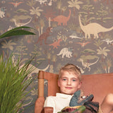 Majvillan Behang - Dinosaur Vibes - Evening Grey image 4