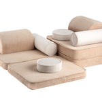 Wigiwama Ribstof Kinderbank - Brown Sugar Settee - Sofa Speelbank image 6