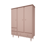 Wood Luck Kledingkast Babushka 3 Deurs - Roze image 0