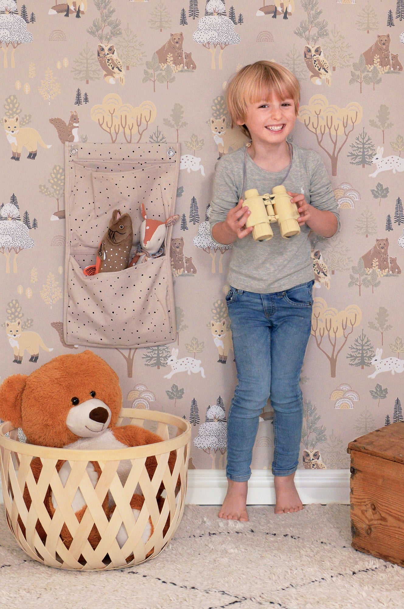 Majvillan Behang - Deep Forest - Soft Beige image 4