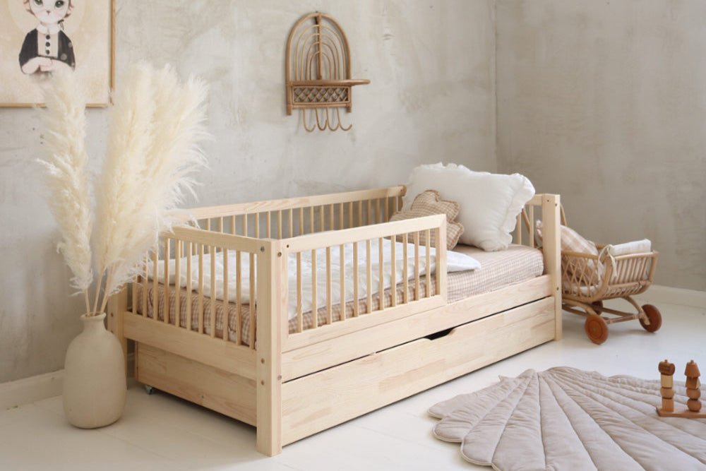 Bed Lourdes Natural met Lade - 90x190cm image 0