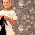 Majvillan Behang - My Sweet Pony - Stone Grey image 5