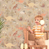 Majvillan Behang - Dinosaur Vibes - Sandy Beige image 2