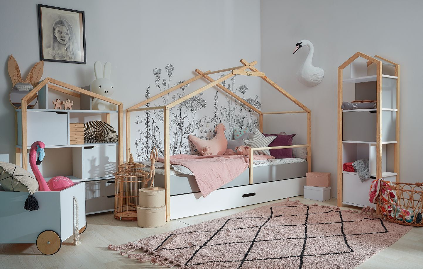 Boekenkast Juno met dakje - Grijs image 4