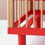 KARL & FRIC Ledikant Nox - Naturel met rode poten image 4