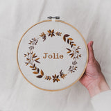 Borduurring met naam - bloemenkrans image 3