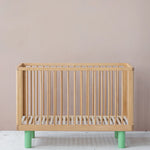 KARL & FRIC Ledikant Nox - Naturel met groene poten image 1