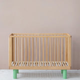 KARL & FRIC Ledikant Nox - Naturel met groene poten image 1