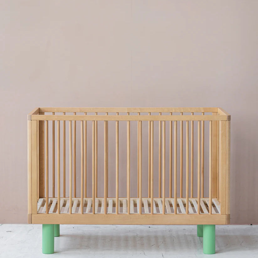 KARL & FRIC Ledikant Nox - Naturel met groene poten image 1