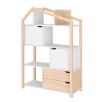 Boekenkast Juno breed met Dakje - Wit image 1