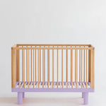 KARL & FRIC Ledikant Nox - Naturel met lila poten image 0