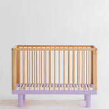 KARL & FRIC Ledikant Nox - Naturel met lila poten image 0