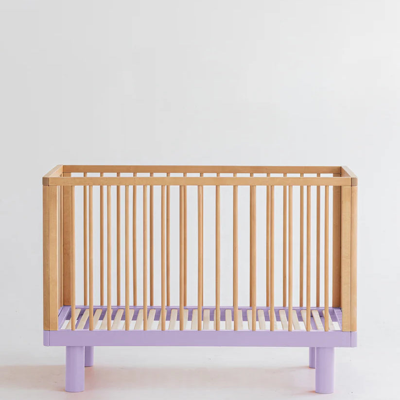 KARL & FRIC Ledikant Nox - Naturel met lila poten image 0