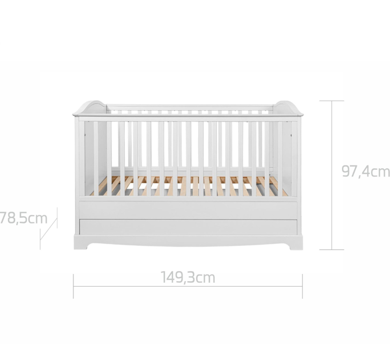 Ledikant Royal - met Lade - Wit image 6