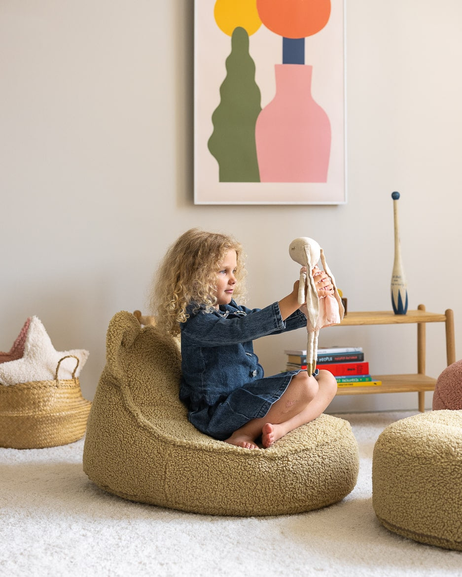 Wigiwama Beren Zitzak voor Kinderen Beer - Matcha Bear Beanbag image 1