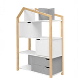 Boekenkast Juno breed met Dakje - Grijs image 2