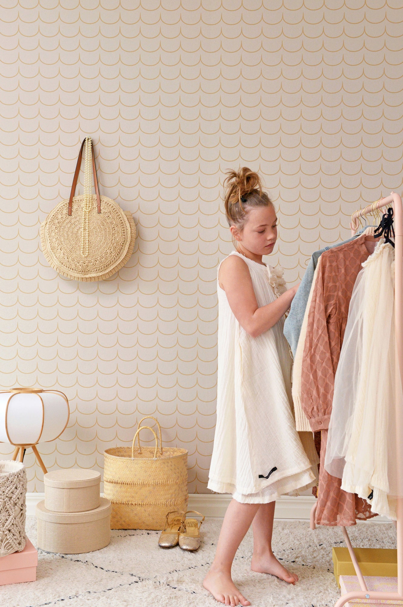 Majvillan Behang - Curtain - Greige Golden Brown image 0