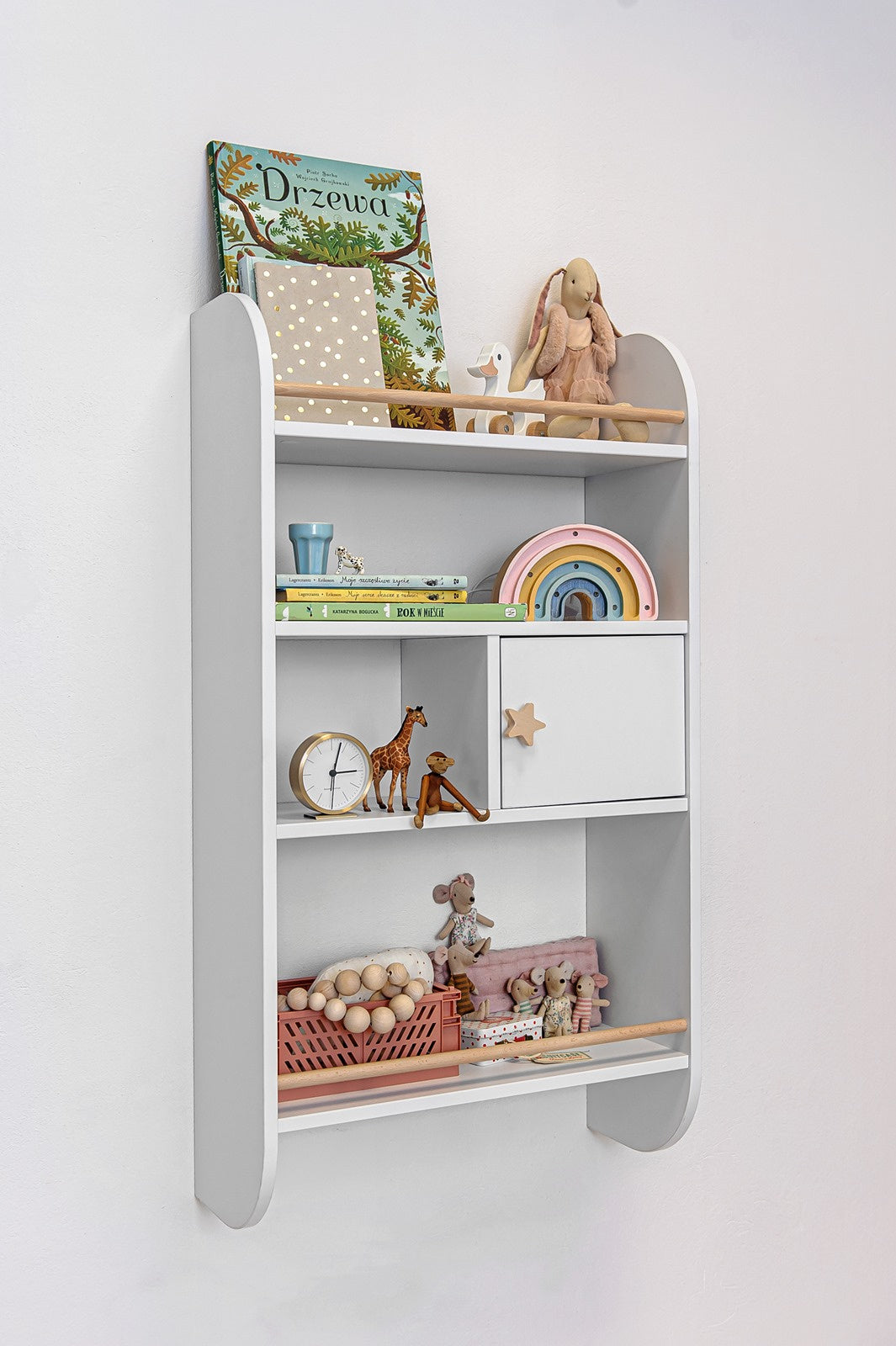 Wandrek Hout Pastel voor Kinderen - Wit image 1