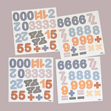 Ferflex magnetische cijfers - karamel blauw - set van 100 magneten