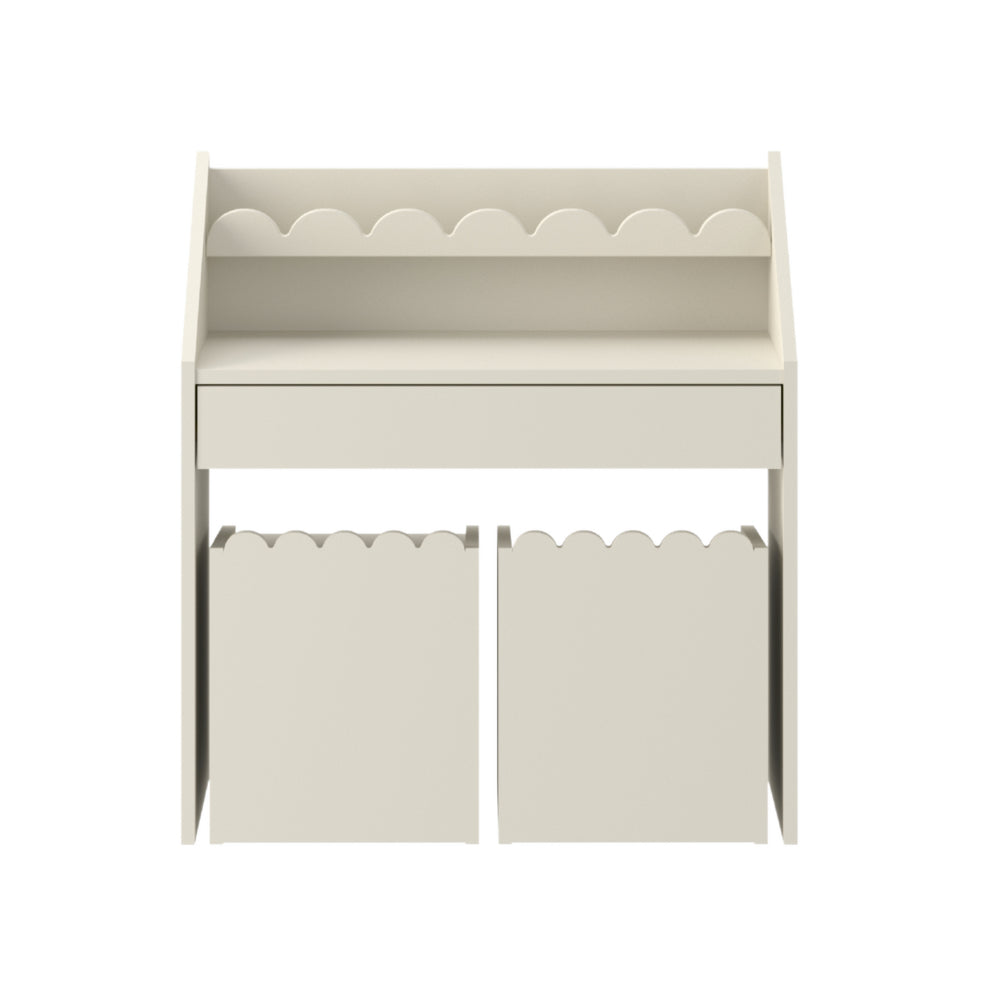 Montessori Schulprand Set - kinderbureau 2 stoelen - Latte image 0