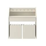 Montessori Schulprand Set - kinderbureau 2 stoelen - Latte image 0