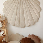 Fluwelen schelpkussen - cream pearl image 8