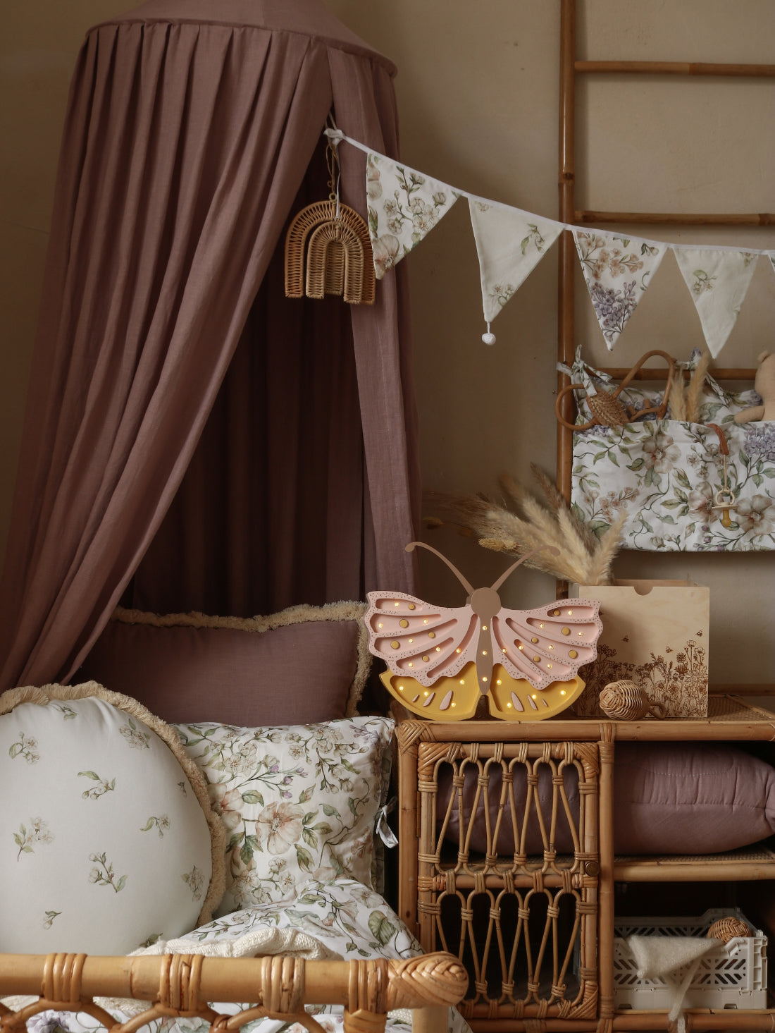 Little Lights Lamp Vlinder - Honey Rose image 2